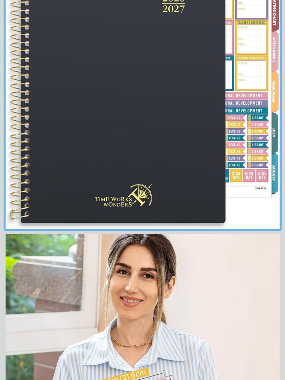 Navy Spiral Home Office Planner